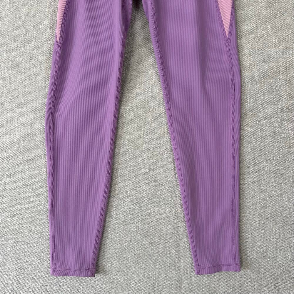 WILO the Label Leggings Ribbed Pink Purple Two Toned Colorblock Size XS - Picture 5 of 7